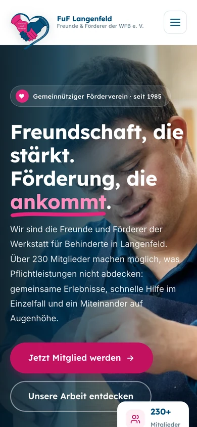 Mobile-Ansicht Freunde und Förderer der WFB Langenfeld