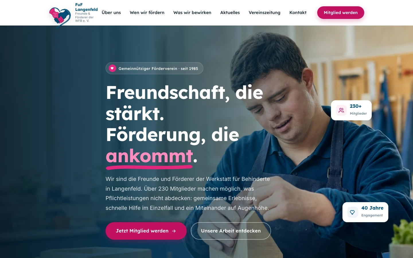 Mockup Freunde und Förderer der WFB Langenfeld