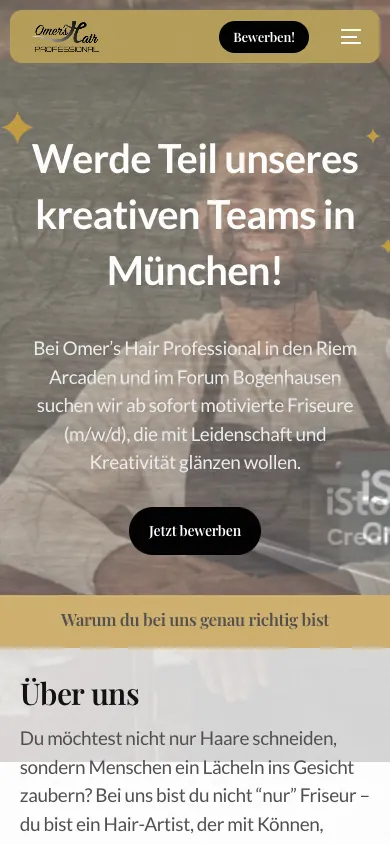 Mobile-Ansicht Jobs bei Omers Hair