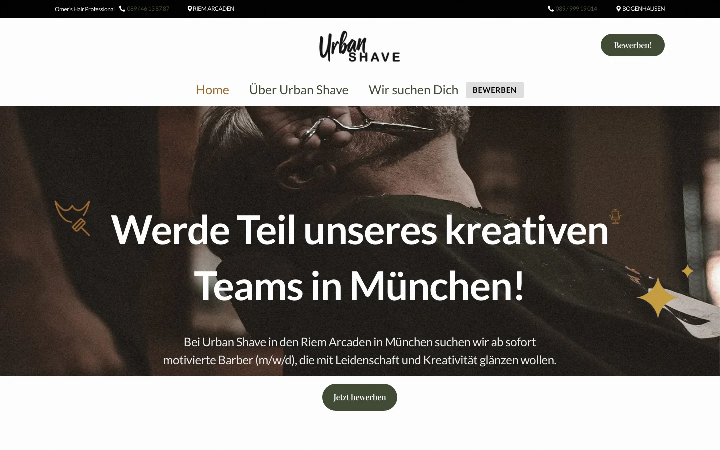 Mockup Jobs bei Urban Shave