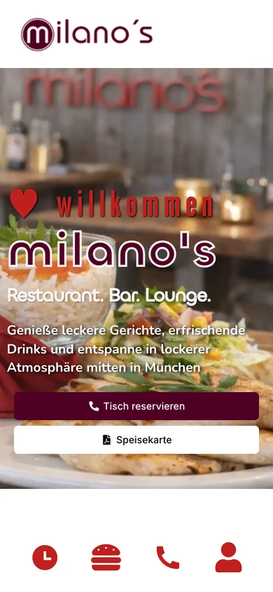 Mobile-Ansicht Milanos Restaurant & Bar