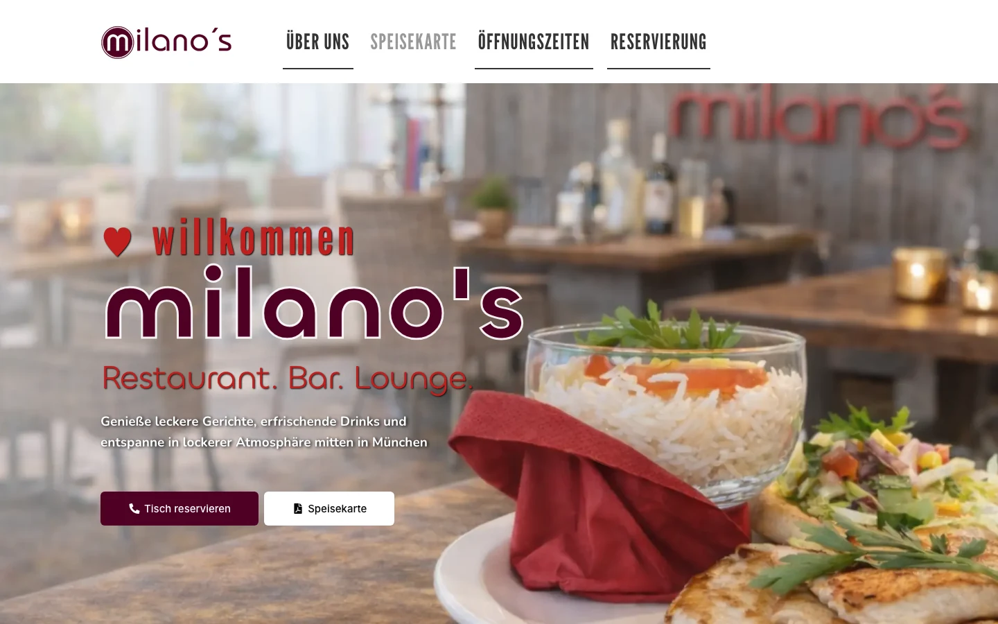 Mockup Milanos Restaurant & Bar