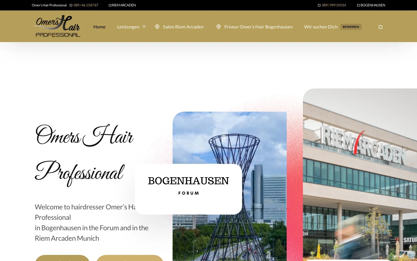 Desktop-Ansicht Omers Hair Professional